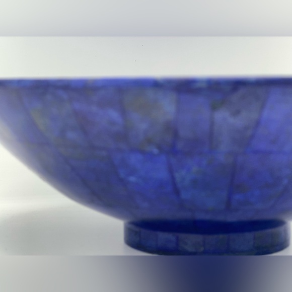 Lapis Lazuli, 8in Bowls. Natural Geniune Lapis Gemstone Mosaic - Picture 7 of 13